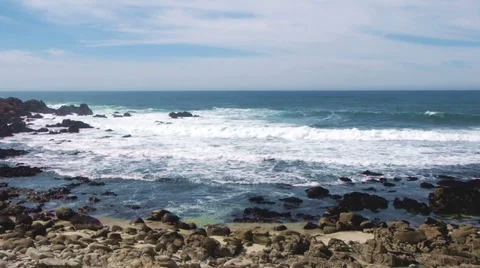 Rocky coast between Point Joe and China Rock Stock Footage 36150127