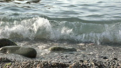 Rocky coast of Black sea Stock Footage