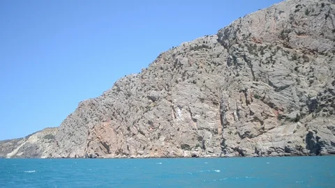 Rocky coast in crimea Stock Footage 102242003