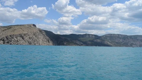 Rocky coast in crimea Stock Footage 102242553