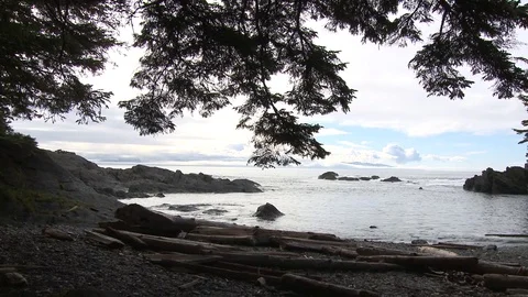 Rocky coast line beach Stock Footage 75239805