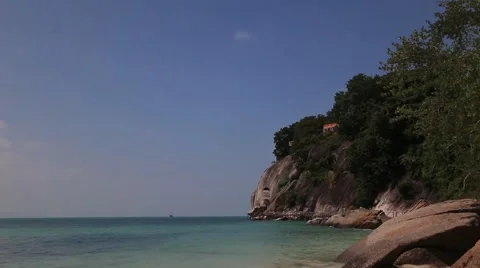 Rocky coast line of Phi Phi islands, Thailand Stock Footage 61924650