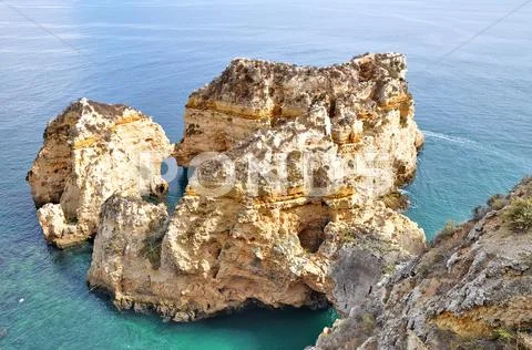 Rocky coast of portugal Stock Photos