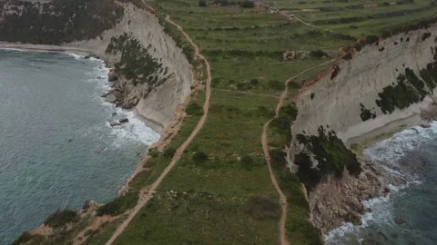 Rocky coast side on Malta Video stock 261302323
