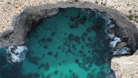 Rocky coast side of Malta Video stock 261302763