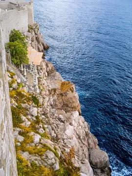 Rocky Coast View Looking Down Stock Photos