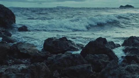 Rocky coastline Stock Footage 132387678
