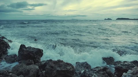 Rocky coastline Stock Footage 132388740