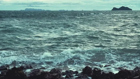 Rocky coastline Stock Footage 132390154