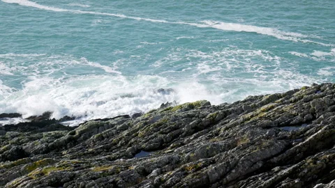 A rocky coastline Stock Footage 253582376