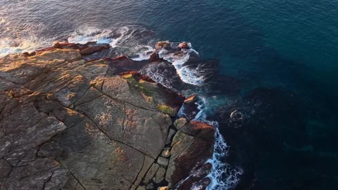 Rocky coastline Stock Footage 340986469