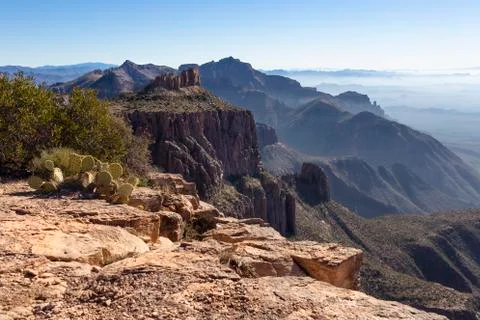 Rocky desert cliffs Stock Photos