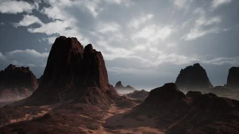 Rocky Desert Landscape 스톡 일러스트