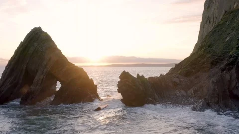 Rocky Devon Coast 1 Stock Footage 126116057