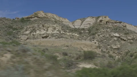 Rocky Driving Landscape Scenic Loop Drive Theodore Roosevelt National Park Stock Footage 121639412