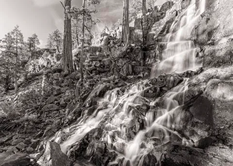 Rocky Eagle Falls Profile Stock Photos