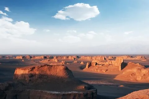 Rocky formations in the Dasht e Lut desert. Nature of Iran. Persia. Photos