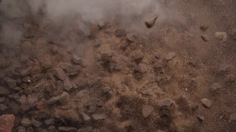 Rocky Ground In Earthquake Stock Footage 208760973