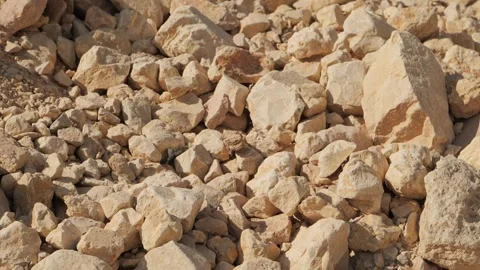 Rocky ground. Rocks. Construction work. Stock-Footage 264976357
