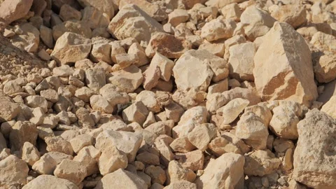 Rocky ground. Rocks. Construction work. Stock Footage 268721023