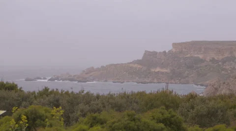 Rocky Hill in Malta Stock Footage 65317080