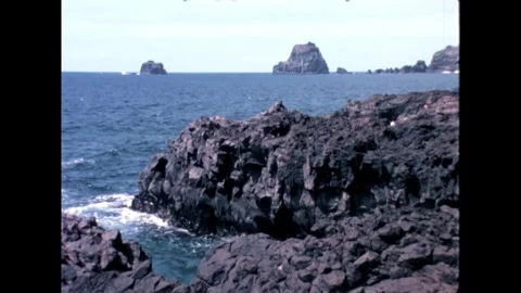 Rocky Islands in the Ocean Stock Footage 278217386