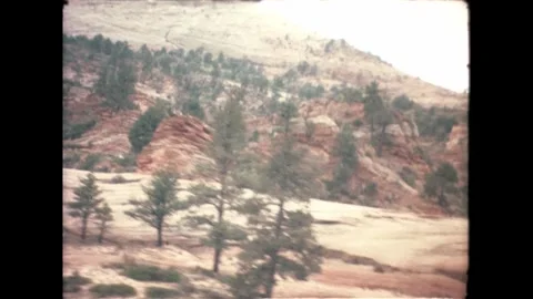 Rocky Landscape with Trees Stock Footage 276291788