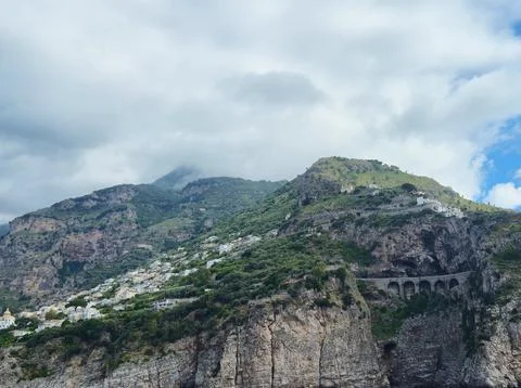 Rocky Mountain Cliff Viewed from Below Stock Photos
