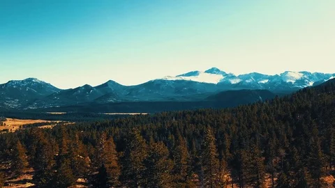 Rocky Mountain Drone Fly over Stock Footage 83671755