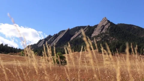 Rocky Mountain Flat Irons at Boulder, Colorado Stock Footage 82899770