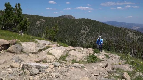 Rocky Mountain Hike Video stock 79597463