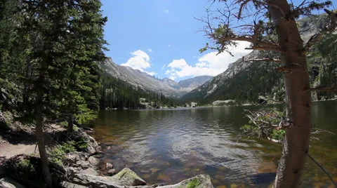 Rocky Mountain Lake Timelapse 스톡 동영상 33578619