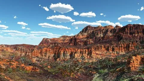Rocky mountain landscape Illustrazione stock