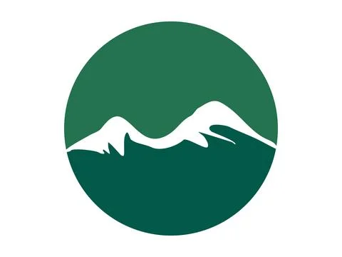Rocky Mountain Minimal Icon Vector Design Stock Illustration