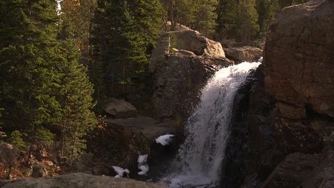 Rocky Mountain National Park - Alberta Falls Stock Footage
