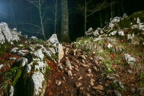 Rocky mountain path Stock Photos