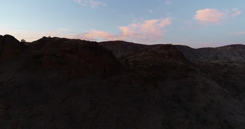 Rocky mountain ranges at sunset Stock Footage 95005833