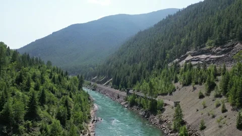Rocky Mountain River Stock Footage 245392626