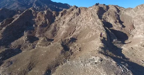 Rocky mountain running drone Stock Footage 83951562