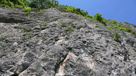 Rocky mountain slope suitable for training climbers Stock Footage 52879332
