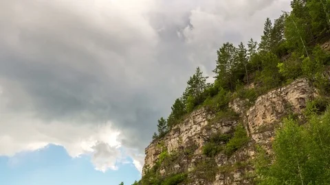 Rocky mountain slope. TimeLapse. Stock Footage 74537298