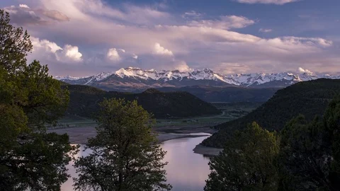 Rocky Mountain Sunset 4k Timelapse Stock Footage 119484229