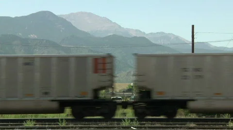 Rocky Mountain Train Stock Footage 494784
