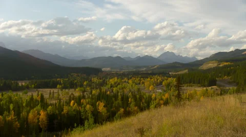 Rocky Mountain Valley Fall Video stock 34460313