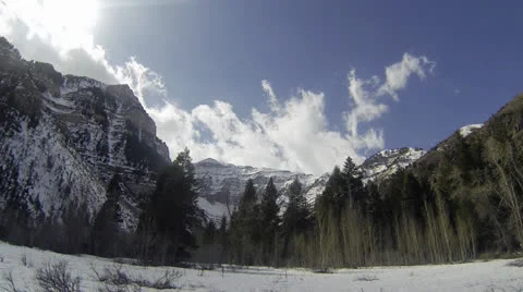 Rocky Mountain Winter Timelapse Video stock 25271122