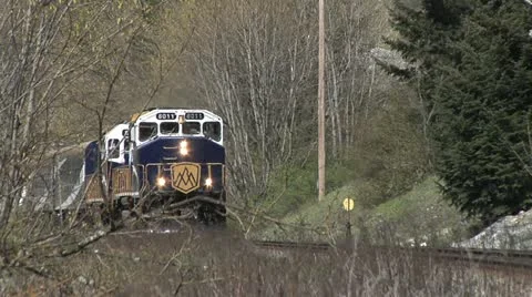 Rocky Mountaineer, Close Pass engine Stock Footage 12330855