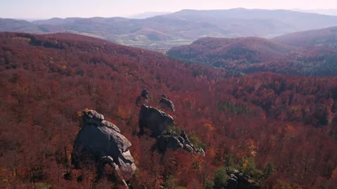 Rocky mountains in fall Stock Footage 255801149