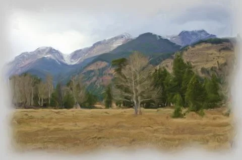 Rocky Mountains Stock Illustration