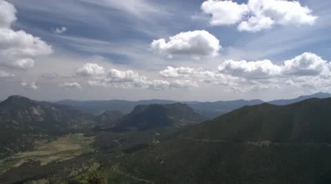 Rocky mountains large clouds time lapse Video stock 18958068
