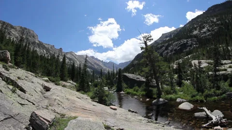 Rocky Mountains &amp; River Stock Footage 33517500